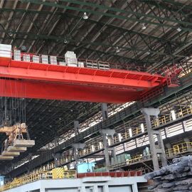 Steel Plant Double Beam Overhead Crane Controled By Crane Cabin For Steelworks